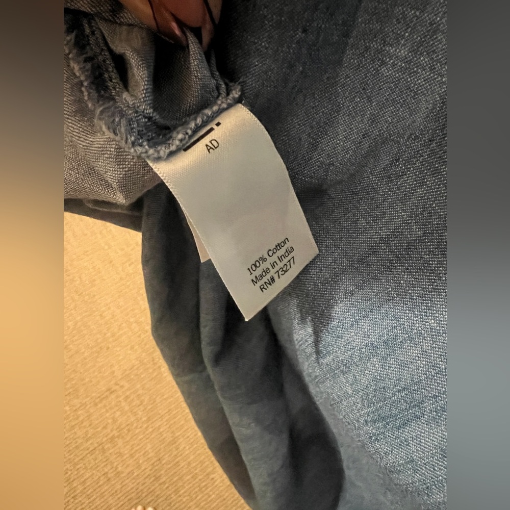 Sonoma Light Wash Blue Button-Front Denim Shirt Dress - Picture 4 of 4